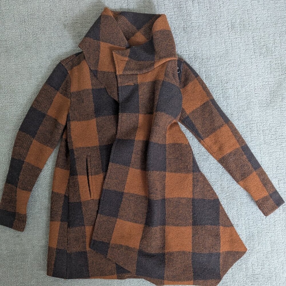 Garnett Hill Asymmetrical Boiled Wool Coat